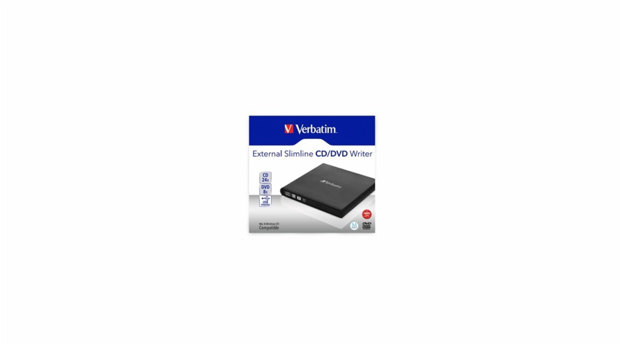VERBATIM externí mechanika DVD-RW Rewriter USB 2.0 Black + NERO