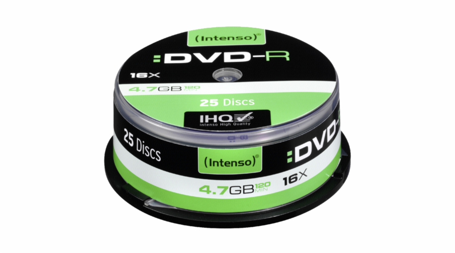 25ks Intenso DVD-R 4,7GB 16x Speed, Cakebox
