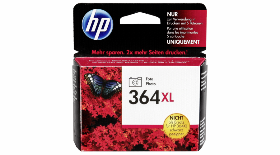 HP 364 XL - černá foto inkoustová kazeta, CB322EE