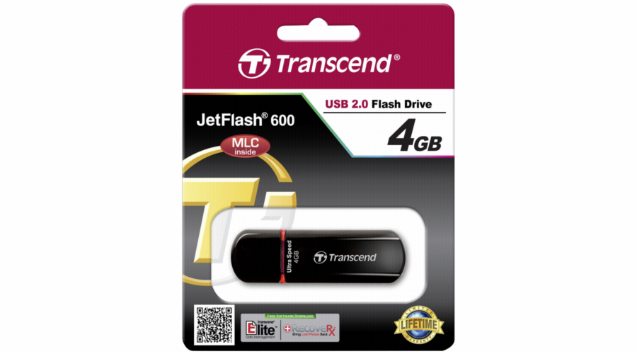 Transcend JetFlash 600 4GB USB 2.0 TS4GJF600