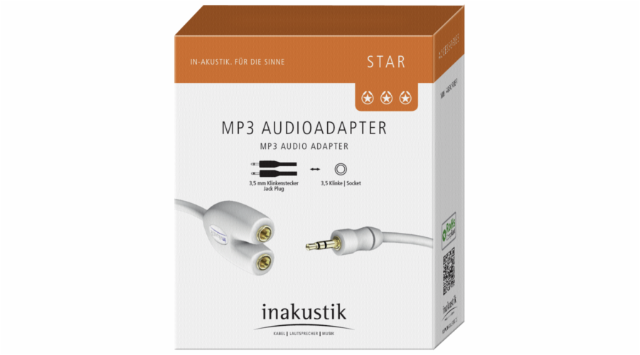 in-akustik Star Audio Adapter 3,5 mm Jack - 2x 3,5 mm Jack