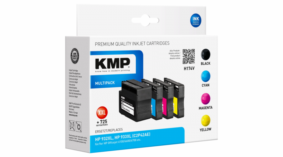 KMP H174V Multipack BK/C/M/Y komp. s HP C2P42AE 932/933 XL