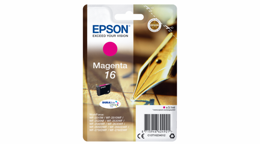EPSON ink bar Singlepack ""Pero"" Magenta 16 DURABrite Ultra Ink