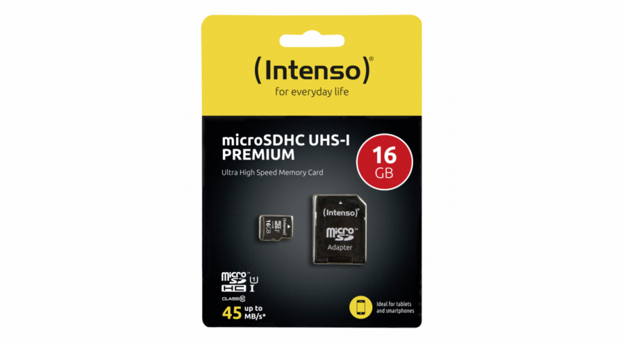 Intenso microSDHC Card 16GB Class 10 UHS-I Premium