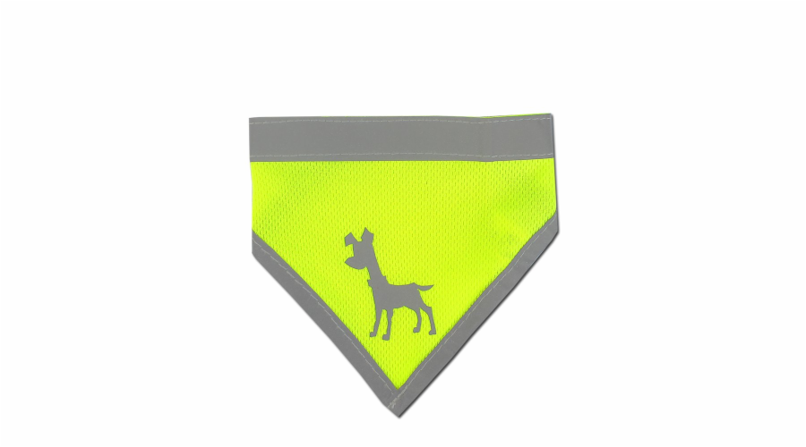 Alcott Reflexní šátek pro psy žlutý velikost S