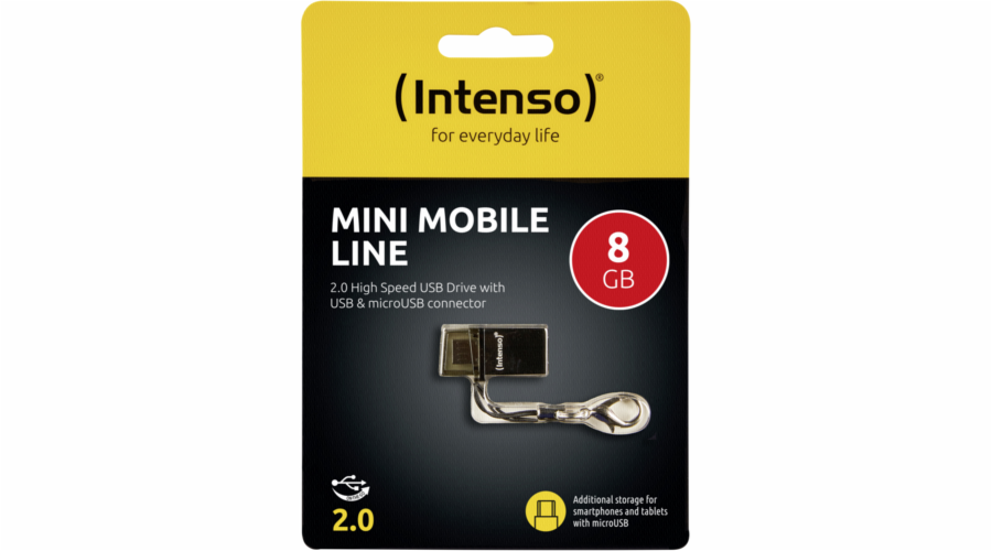 INTENSO 8GB Mini MOBILE LINE, USB-Stick 3524460
