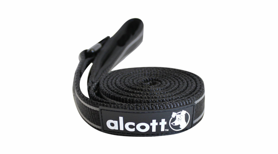 Alcott Reflexní vodítko pro psy černé velikost S