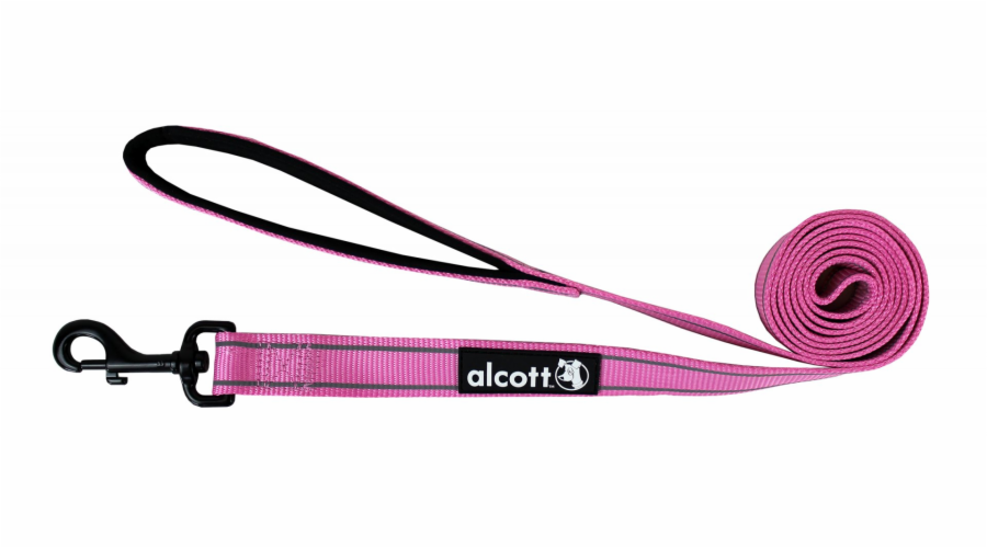 Alcott Reflexní vodítko pro psy růžové velikost M
