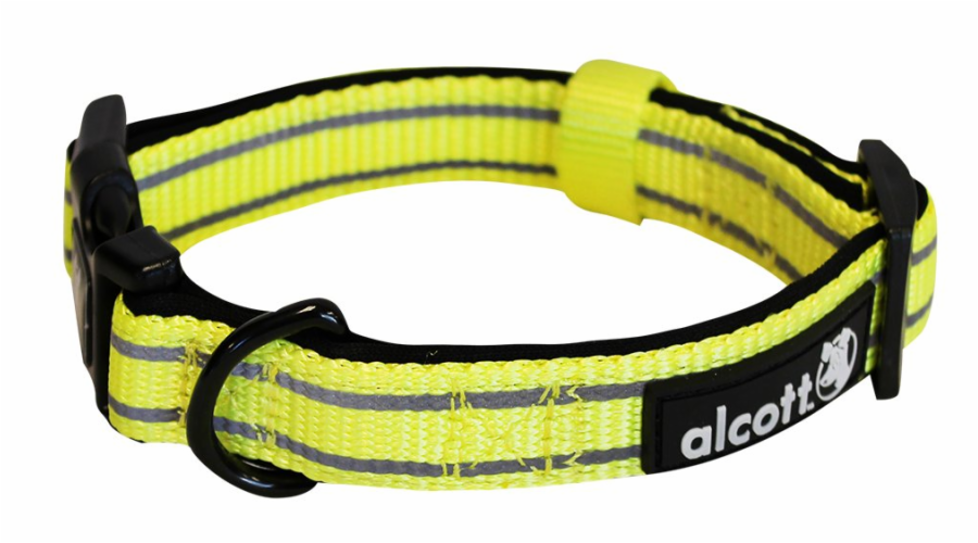 Alcott Reflexní obojek pro psy Adventure žlutý velikost L