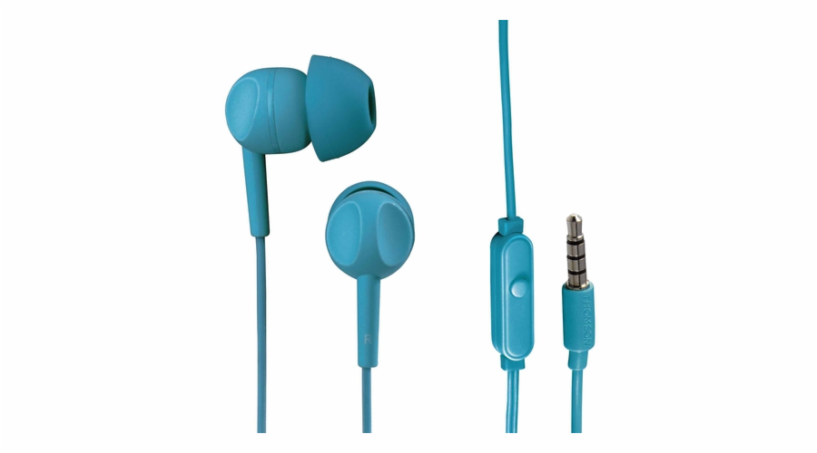 Thomson sluchátka s mikrofonem EAR3005, silikonové špunty, tyrkysová 132483