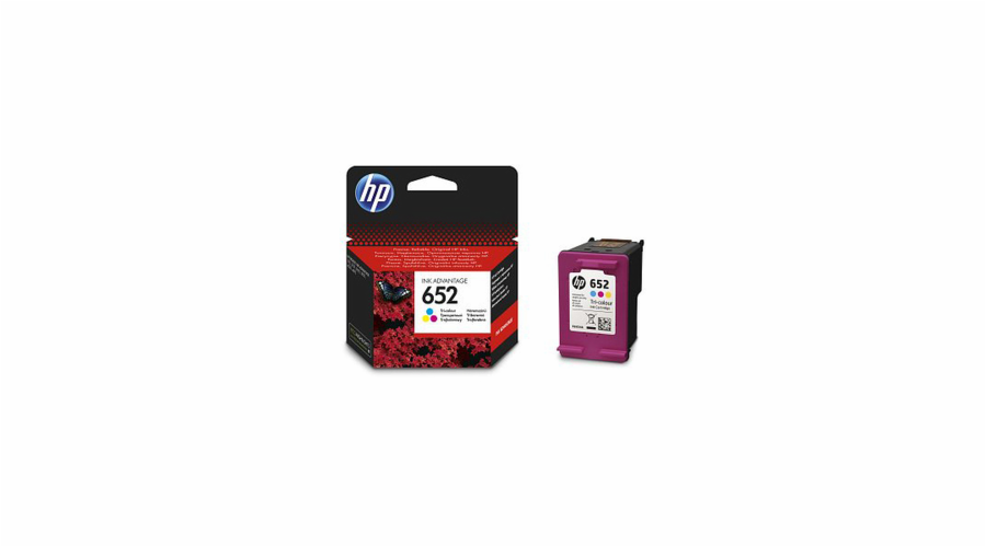HP (652) F6V24AE - ink. náplň barevná pro HP DeskJet Ink Advantage 1115, 2135, 3635, 3835, 4535, 4675 / cca. 200 stran