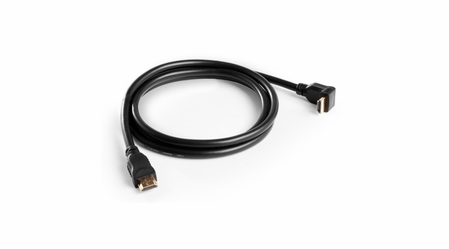 Propojovací HDMI kabel Meliconi, 497013, běžný oplet, rovné a zahnuté zakončení, 1,5 m