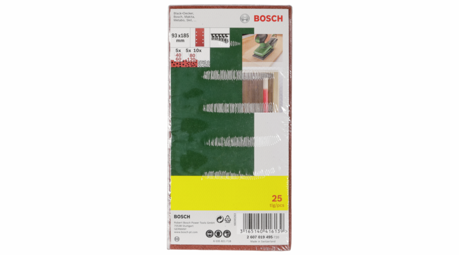 Bosch 25 brusny papir 93x185 8 der zrnitost 40-120