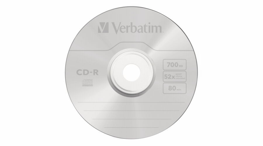 1x10 Verbatim Data Life plus CD-R 80 / 700MB, 52x Speed JC