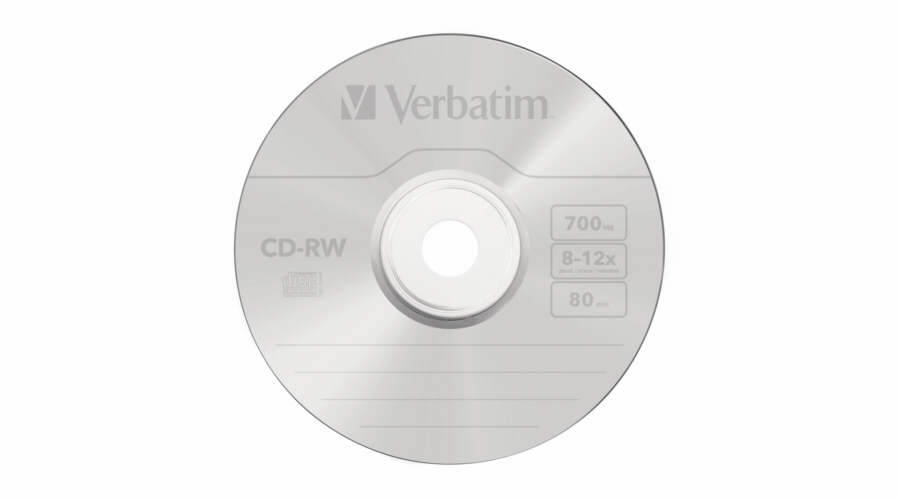 1x10 Verbatim CD-RW 80 / 700MB 10x Speed, Spindel