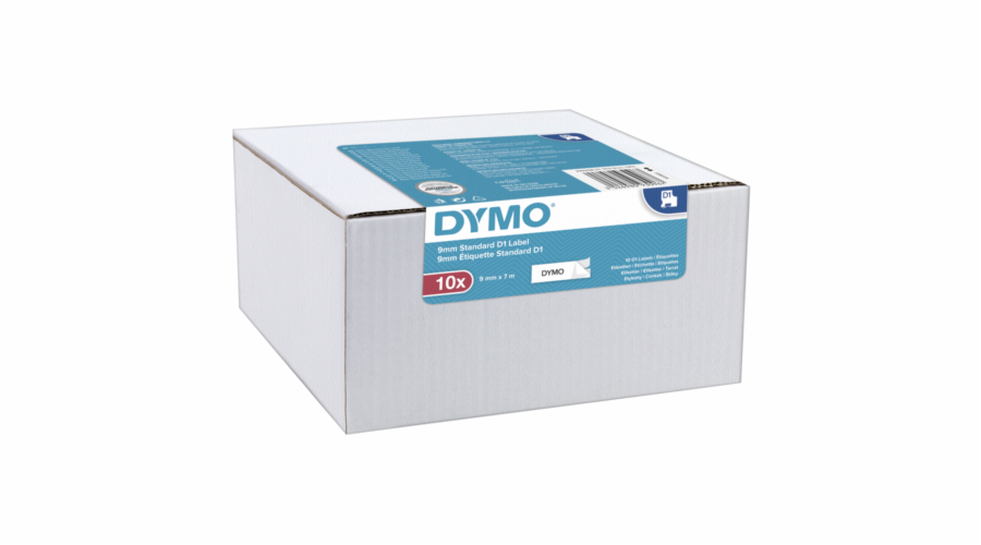 Dymo D1 ORIGINAL Schriftband VORTEILSPACK, schwarz auf weiß, 9mm x 7m