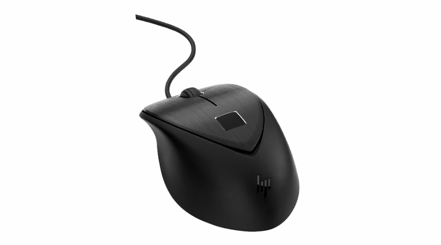 HP USB Drátová myš se čtečkou otisku prstů - černá Nové