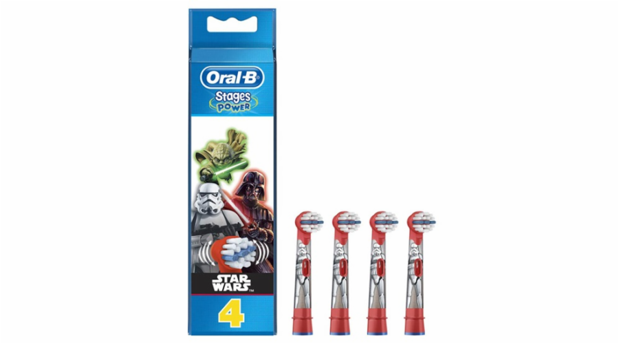 ORAL-B KIDS EB10-4 STAR WARS Replacement toothbrush tips 4 pc(s) Red