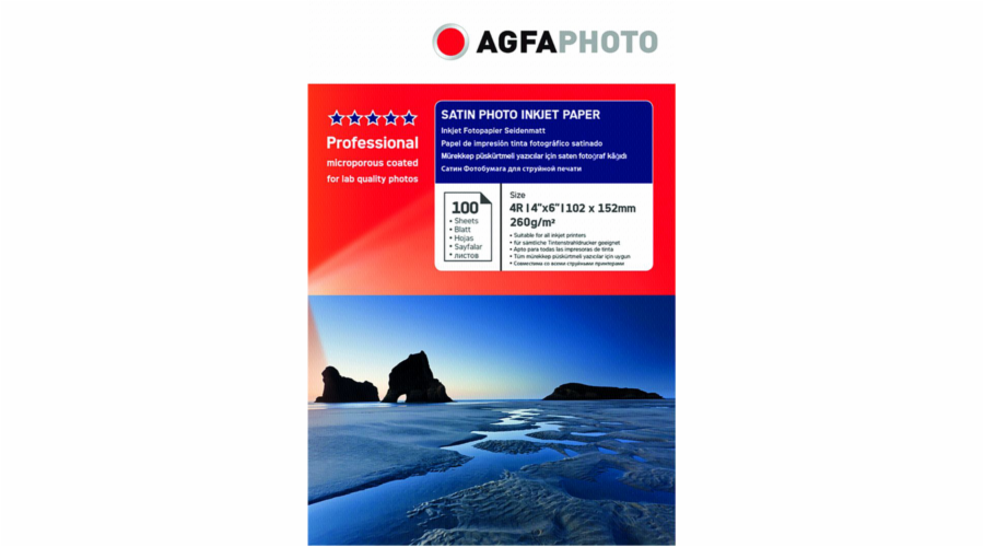 AgfaPhoto Professional Photo papir 260 g Satin 10x15 100 list