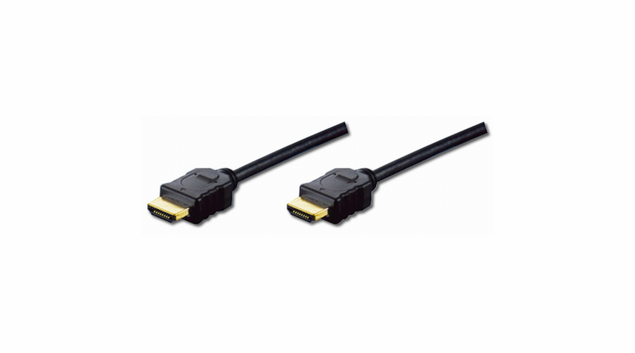Digitus HDMI High Speed Ethernet Typ A SSt/St 2m Full HD cerna
