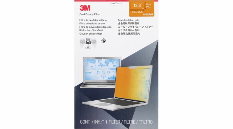 3M GF133W9E Bezpecnostni filtr zlata pro Laptop 13,3