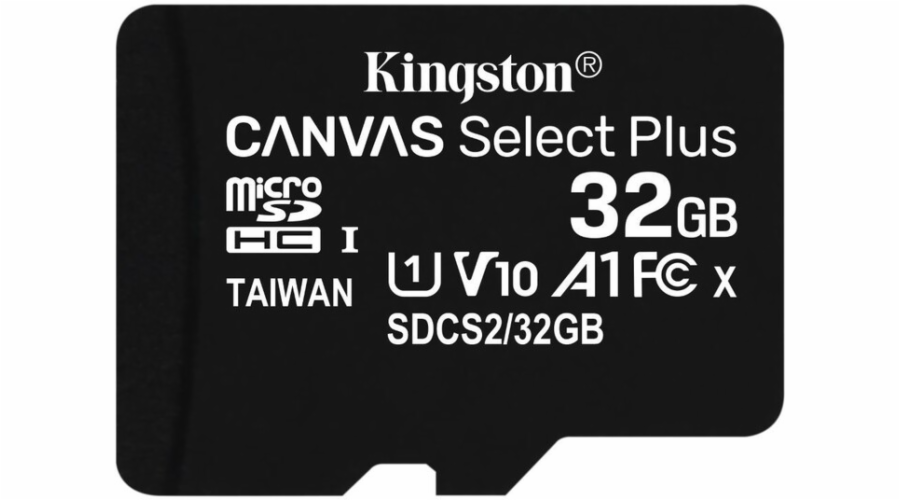 Kingston 32GB micSDHC Canvas Select Plus 100R A1 C10 - 1 ks