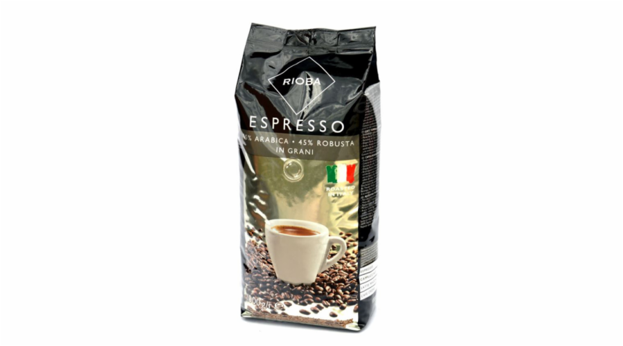 Rioba Espresso 55% Arabica zrnková Káva 1000 g