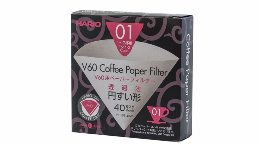 Hario papírové filtry pro V60-01 40 ks