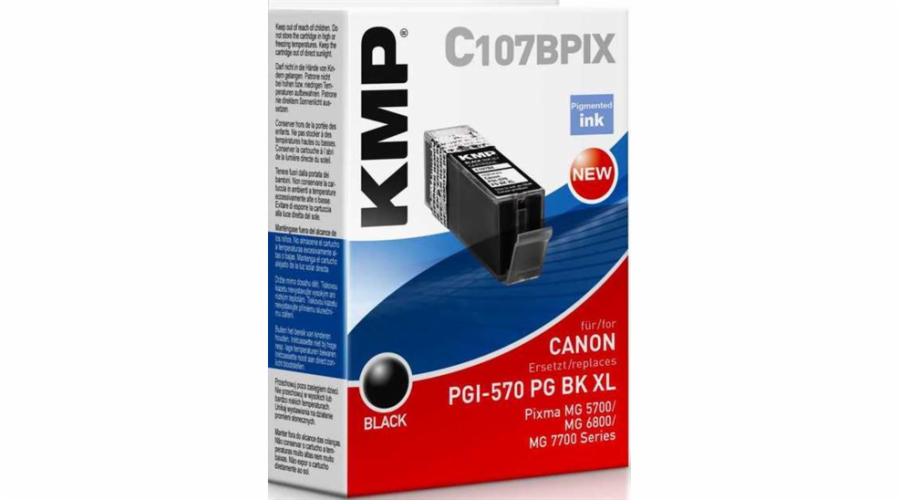KMP C107BPIX cartridge sw komp. s Canon PGI-570 XL PGBK