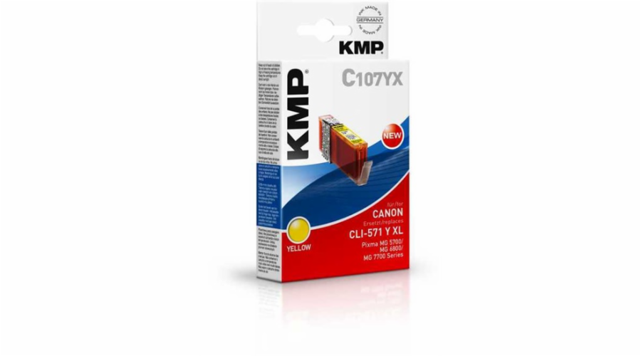 KMP C107YX cartridge zluta komp. s Canon CLI-571 XL Y