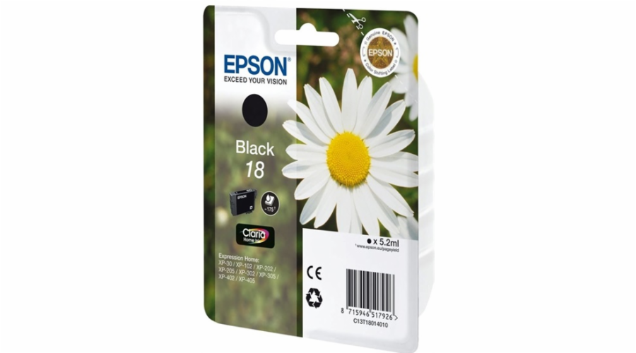 EPSON cartridge T1801 black (sedmikráska)
