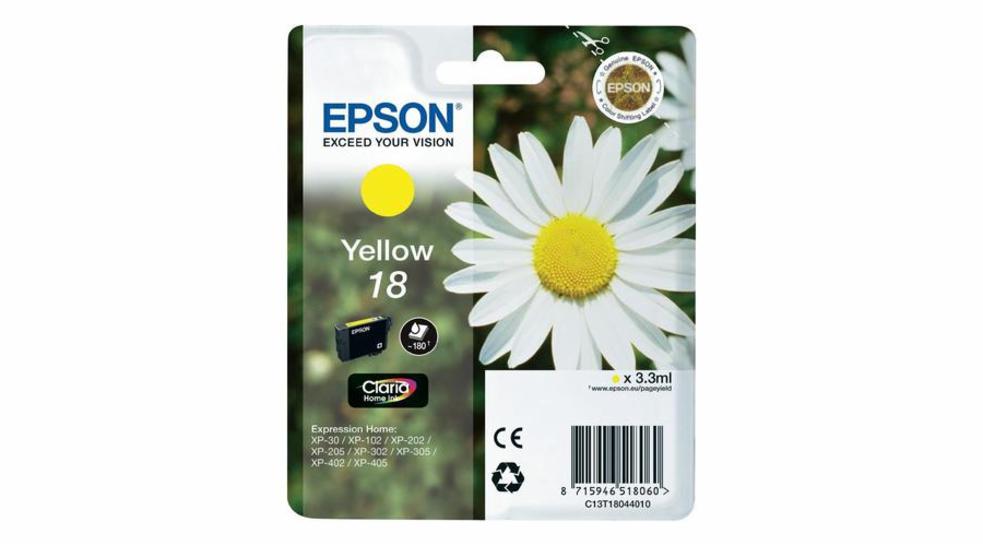 EPSON ink bar Singlepack "Sedmikráska" Yellow 18 Claria Home Ink