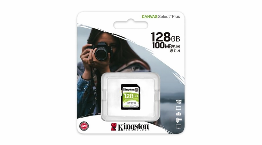 Kingston 128GB SDXC U3 V30 CL10 100MB/s