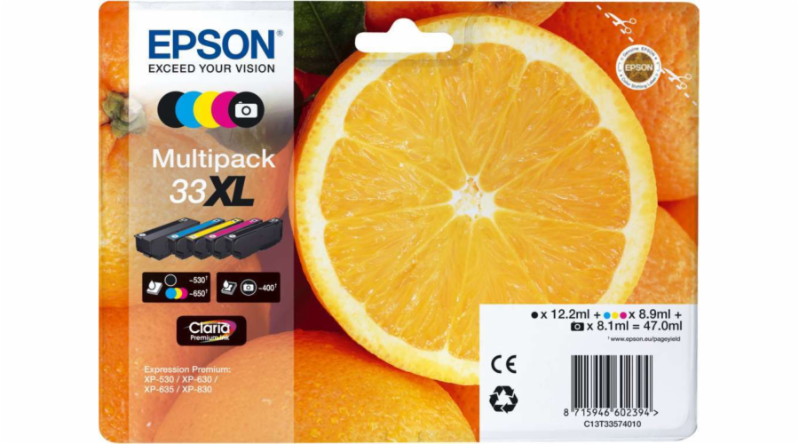 Epson Multipack Claria Premium BK/PBK/C/M/Y 33 XL T 3357