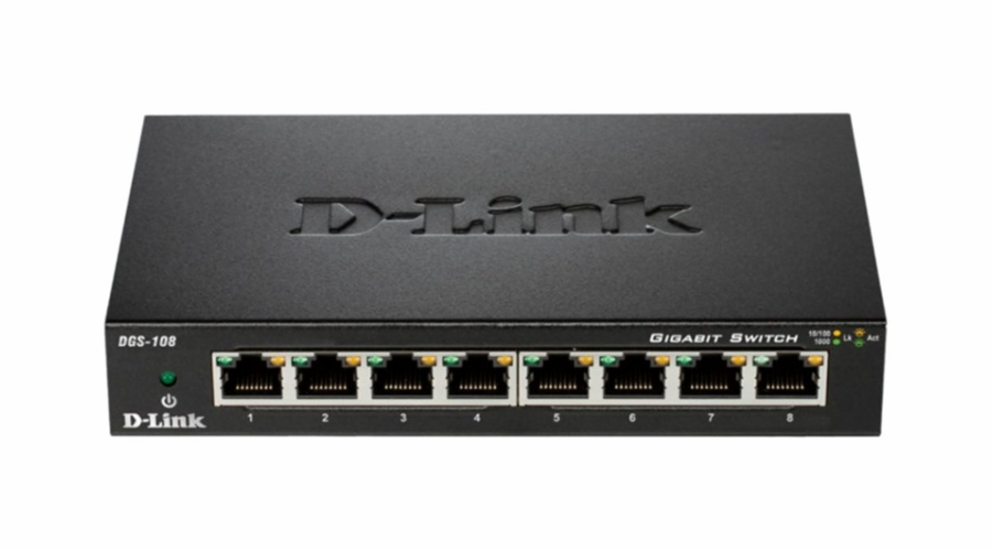 D-LINK 10/100/1000 8-p. switch (DGS-108)