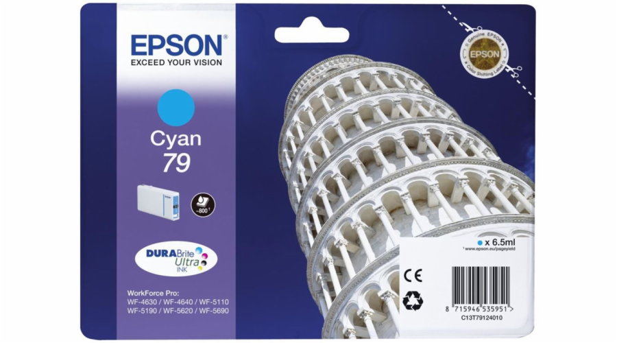 EPSON Ink bar WF-5xxx Series Ink Cartridge "Pisa" 79 Cyan (6,5 ml)