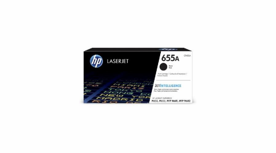 HP 655A Black Original LaserJet Toner Cartridge (CF450A) (12,500 pages)