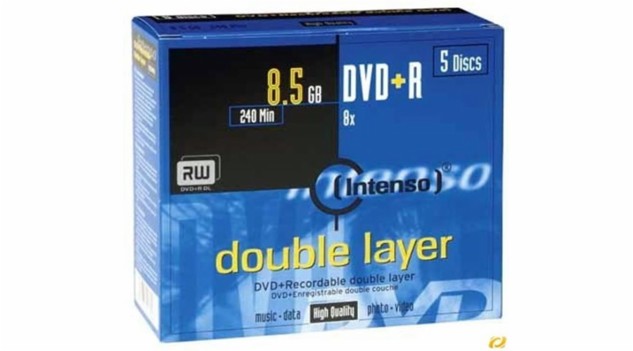 Intenso DVD+R DL 8.5 GB 8x 5 sztuk (4311245)