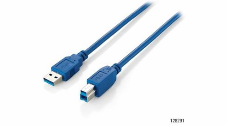Kabel USB Equip USB-A - USB-B 3 m Niebieski (128293)