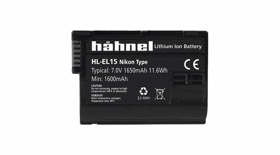 Hähnel HL-EL15 - Nikon EN-EL15, 1650mAh 7.0V 11.6Wh