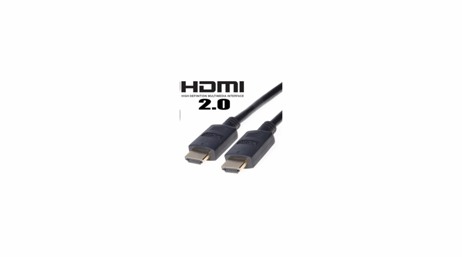 PREMIUMCORD Kabel HDMI 2.0 High Speed + Ethernet, zlacené konektory, 10m