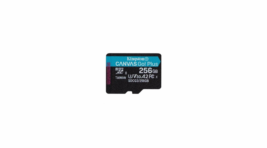 Kingston MicroSDXC karta 256GB Canvas Go Plus 170R A2 U3 V30 Card + ADP