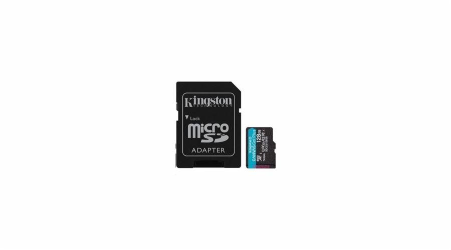 Kingston MicroSDXC karta 128GB Canvas Go Plus 170R A2 U3 V30 Card + ADP