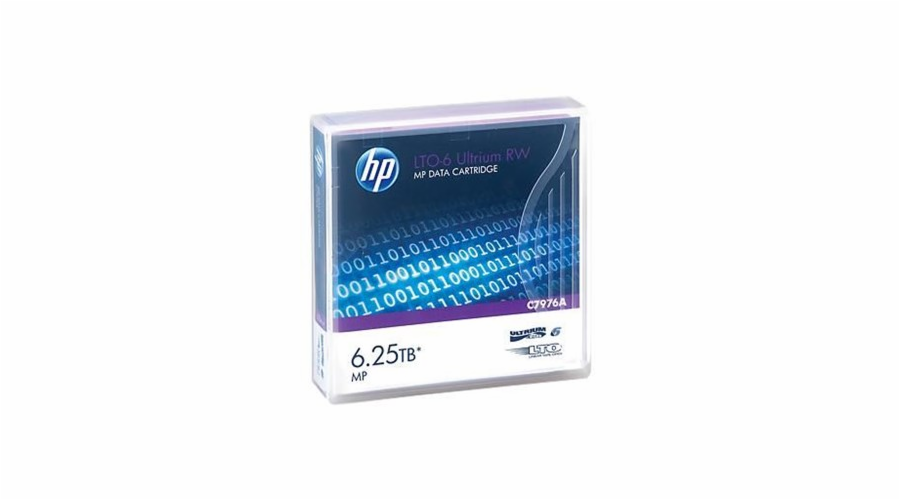 HP LTO-6 Ultrium 6.25TB MP RW Data Cartridge C7976A (1x LTO6 Ultrium 6.25TB MPRWDataCartridge + WriteOn Label)