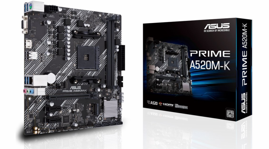 ASUS MB Sc AM4 PRIME A520M-K, AMD A520, 2xDDR4, 1xHDMI, 1xVGA, mATX