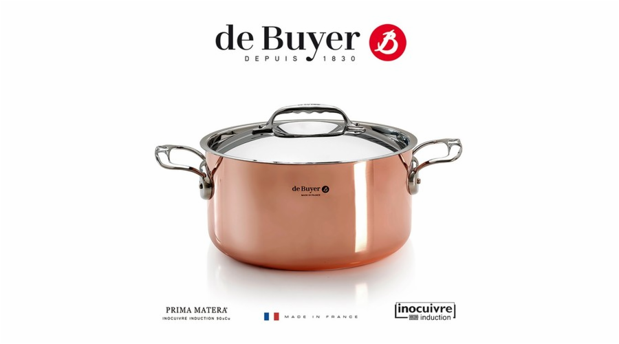 De Buyer Prima Matera Saucepot copper/steel 28 cm induction