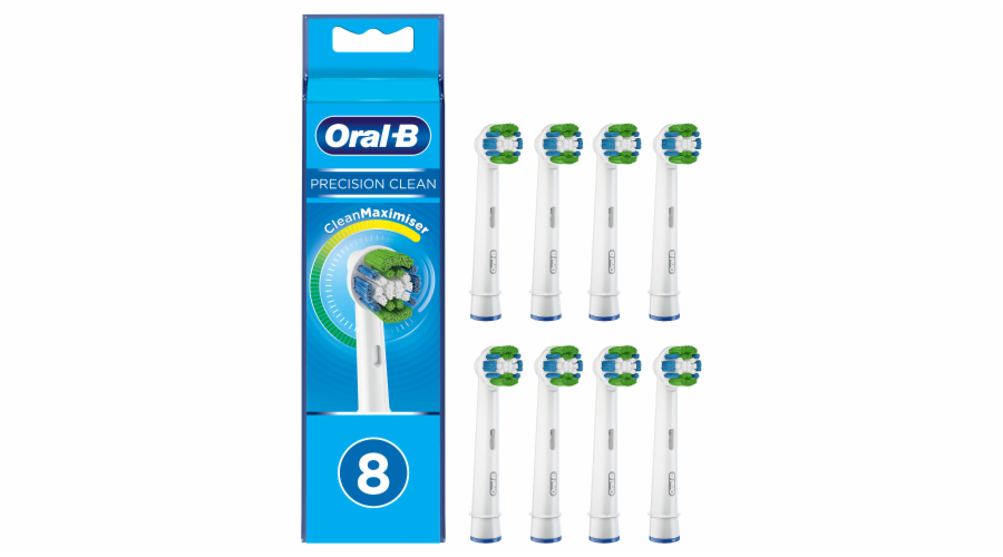 Oral-B Precision Clean 80339358 toothbrush head 8 pc(s) Blue White