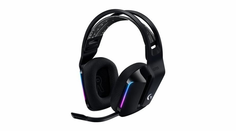 Logitech herní sluchátka G733, LIGHTSPEED Wireless RGB Gaming Headset, EMEA, black