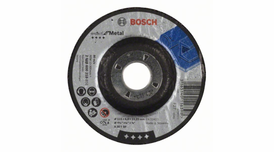 Skupinový diskový odborník na kov, 115 mm, klikavý, broušený kotouč