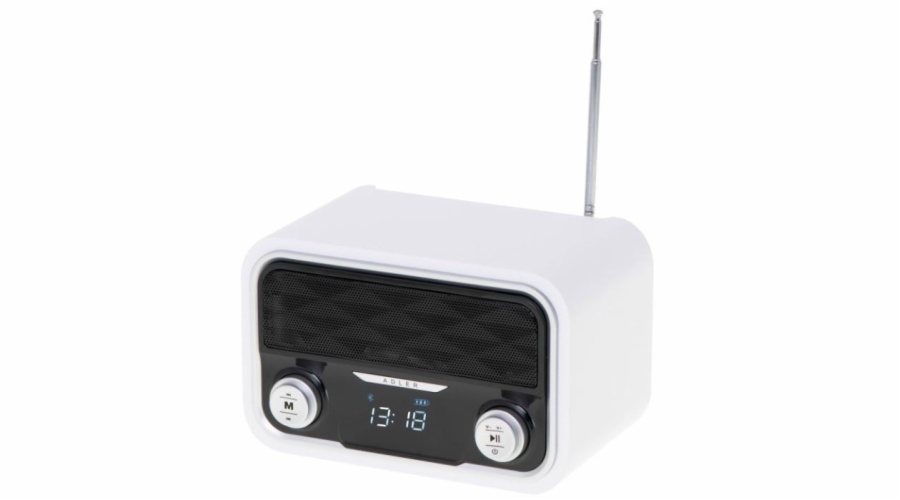 Adler AD1185 Bluetooth rádio USB bílé